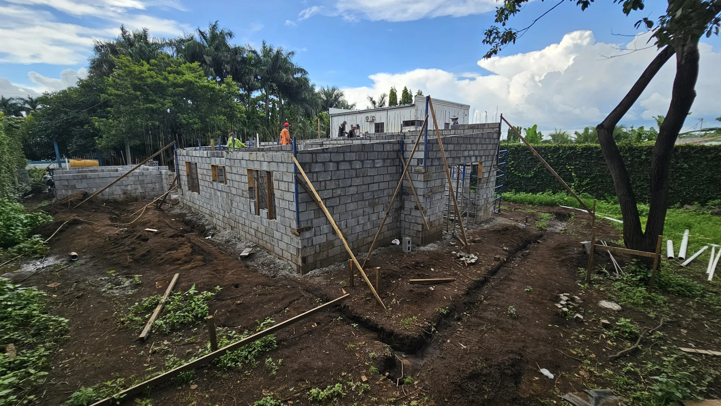 Mampostería finalizada y lista para acabados